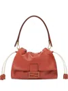 Fendi Women Mamma Baguette Leather Shoulder Bag In Brown