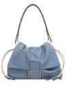Fendi Medium Mamma Baguette Leather Shoulder Bag In Blue