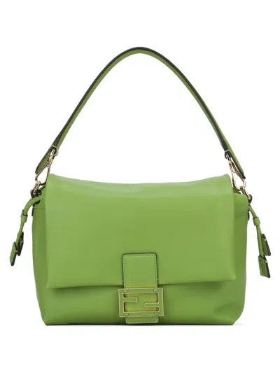 Fendi Medium Mamma Baguette Shoulder Bag In Green