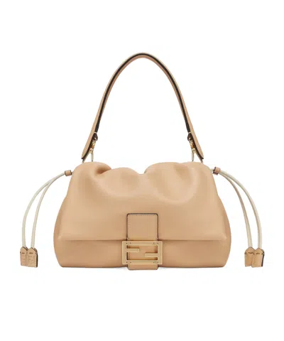 Fendi Medium Mamma Baguette Shoulder Bag In Nude