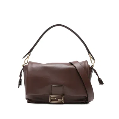 Fendi Medium Mamma Baguette Shoulder Bag In White