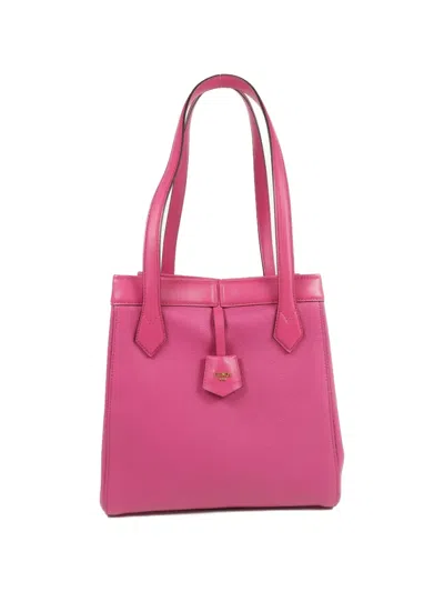 Pre-owned Fendi Medium Origami Leather Shoulder Bag In Pink
