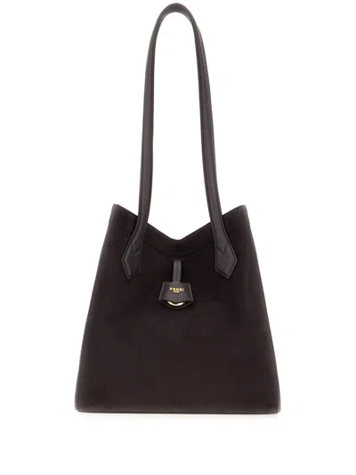 Fendi Medium Origami Shoulder Bag In Brown
