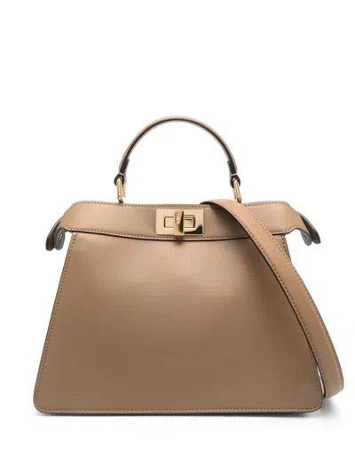 Fendi Medium Peekaboo Iseeu Crossbody Bag In Brown