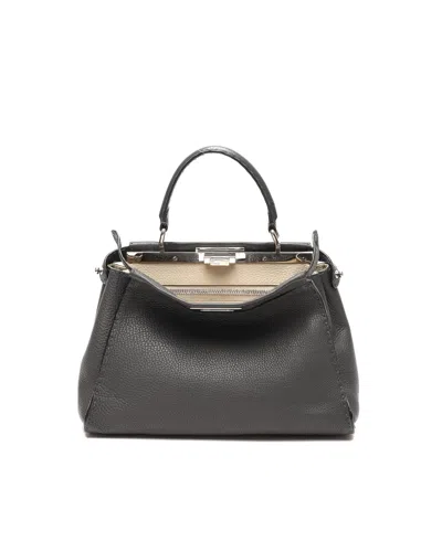 Fendi Medium Peekaboo Selleria Bag In Blue