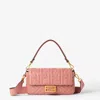 Fendi Medium Quilted Baguette Shoulder Bag With Ff Logo