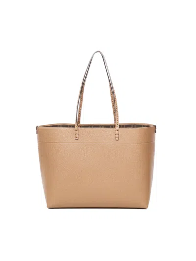 Fendi Medium Roll Bag In Cappuccino