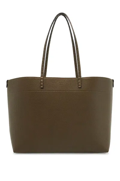 Fendi Medium Roll Shopping Bag In Khaki