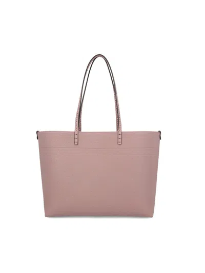 Fendi Medium Roll Tote Bag In Dusty Mauve+t.mr+os