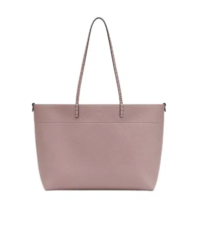 Fendi Medium Shopping Bag In Nude
