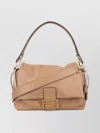 Fendi Medium Shoulder Bag Top Handle In Nude