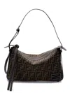 Fendi Jacquard Ff` Medium Flap Bag In Braun