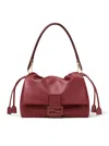 Fendi Women Mamma Baguette Medium Leather Crossbody Bag In Red