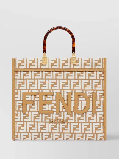 Fendi Medium Sunshine Tote Bag In Neutrals