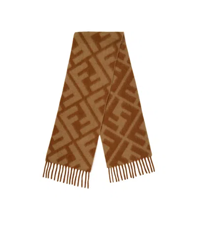 Fendi Medium Thickness Alpaca Wool Scarf In Multi