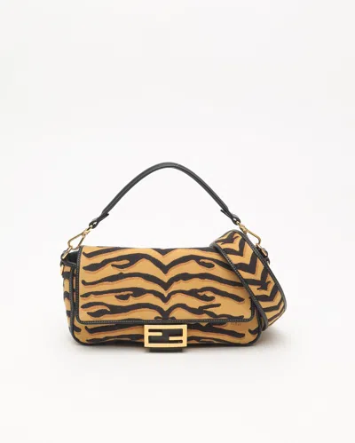 Fendi Medium Tiger Baguette Bag In Brown