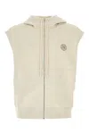 Fendi Felpa In Misto Cotone Stretch Crema Mealngè  Uomo