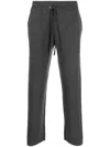 Fendi Mélange-effect Cashmere Track Pants In Grey