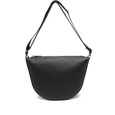 Fendi Melon Leather Shoulder Bag In Black