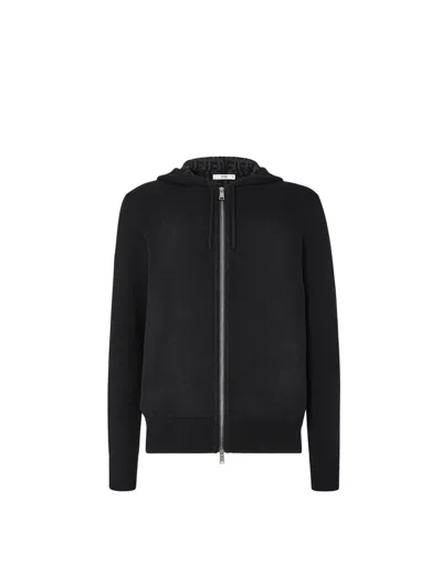 Fendi Men's 100% Wool Sweater In Black