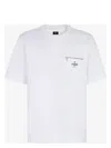 Fendi Men White Crewneck T-shirt With Log Print On The Front In Cotton Man In White