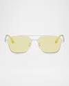 Fendi Sky 57mm Rectangular Sunglasses In Green