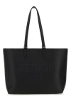Fendi Men Back Leather  Roma Shopping Bag In Black