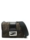 Fendi Double Baguette Shoulder Bag In Brown