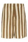 Fendi Printed Silk Bermuda Shorts In Multicolor