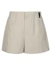 Fendi Virgin Wool Jojoba Shorts With 4 Pockets In White