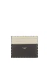 Fendi Bicolor Card Holder In Multicolor