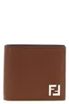 Fendi Men 'bifold Squared Ff' Wallet In Brown