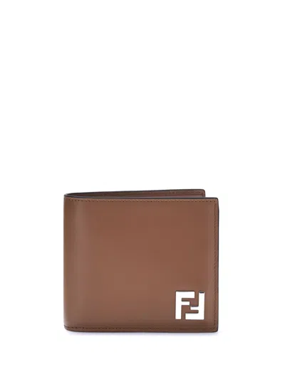 Fendi Men Bifold Wallet In Brown
