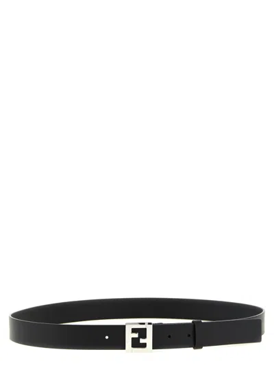 FENDI MEN BLACK FF LOGO BUCKLE BELT