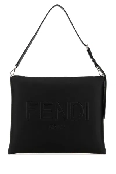Fendi Roma Leather In Black
