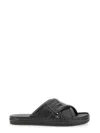 Fendi Ff Logo-embossed Slide Sandals In Black