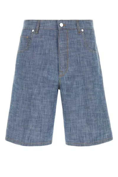 Fendi Blue Solid Shorts