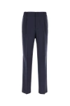 Fendi Blue Straight Pants In Wool Man In Blue