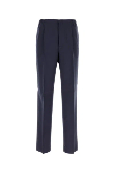FENDI FENDI MEN BLUE WOOL PANT