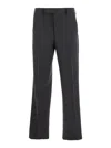 Fendi Men Brown Pants With Belt Loops And Ff Plaque On The Loop In Wool Blend  Man In Blue