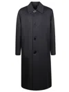 Fendi Cappotto In Misto Lana Antracite Uomo In Blue