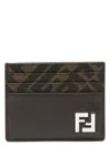 Fendi Men's Card Case In Ebano