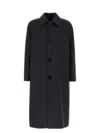 Fendi Cappotto In Misto Lana Antracite Uomo