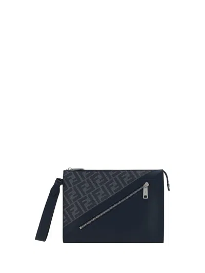 Fendi Men Clutch Bag In Multicolor