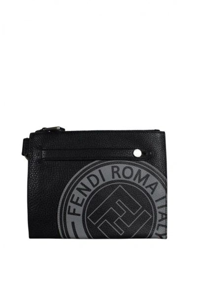 Fendi Men Clutch In Black