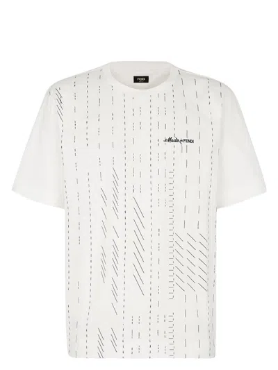 FENDI MEN'S COTTON CLOTHING T-SHIRTS AND POLOS