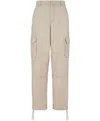 FENDI MEN'S COTTON LOGO CARGO PANTS