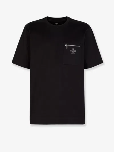 Fendi Black Cotton Jersey Oversized T-shirt