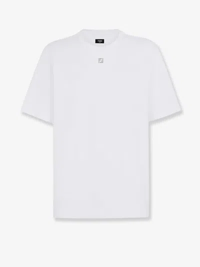 Fendi Logo-printed Crewneck T-shirt In White