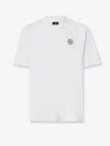 Fendi Men Cotton T-shirt With Ff Embroidery In Multi